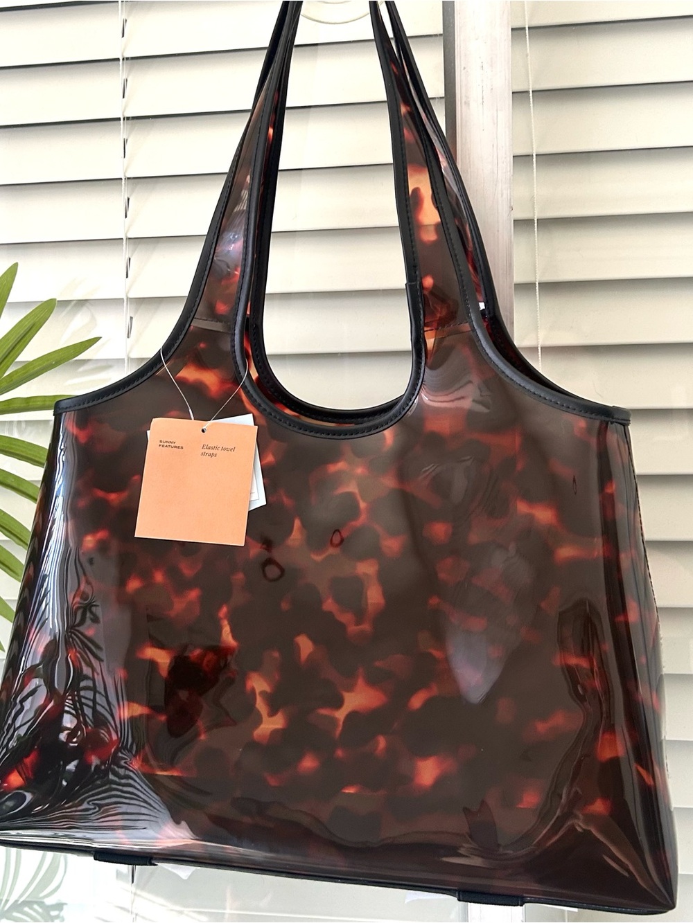 NEW Shade & Shore Tortoise Print Jelly Beach Tote Bag